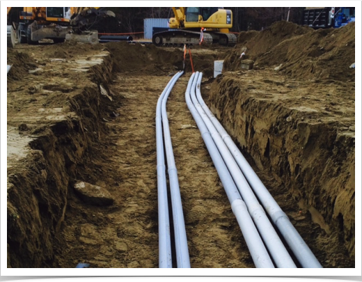 preparing underground electrical pipes